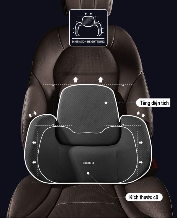 Bộ gối đầu tựa lưng ô tô cao cấp Cicido