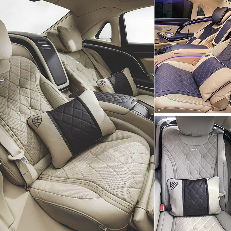 Gối tựa lưng ô tô cao cấp bằng da NAPPA Mercedes Maybach Pullman