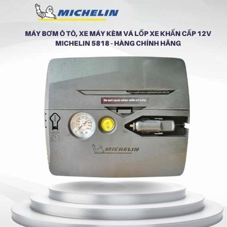 Bơm Lốp Ô Tô Michelin 5818 Kèm Vá Lốp Khẩn Cấp