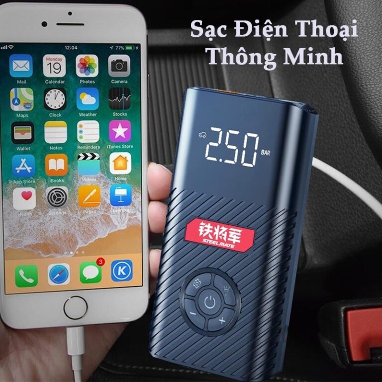 Bơm Lốp Ô Tô Không Dây Steelmate P08 Chính Hãng