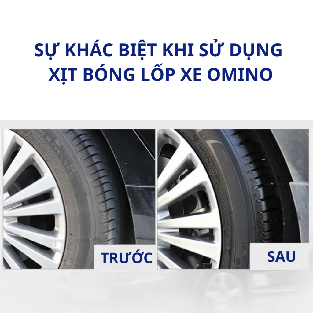 Combo Bóng Bẩy Omino Nước Rửa Kính M86 500ml & Xịt Bóng Lốp M10 500ml - Chính Hãng Omino Vietnam